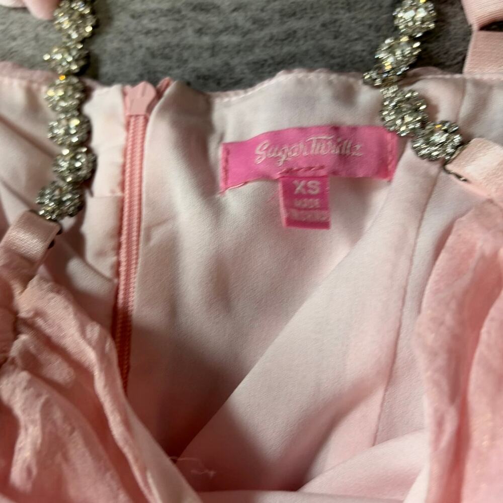 Pink Ruched Off the Shoulder Mini Dress - Picture 2 of 6